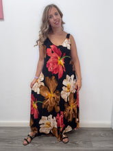 Carica l'immagine nel visualizzatore di Gallery, Abito lungo svasato fiori - abbigliamento - Stilosa
