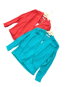 Blusa incrociata bottone - abbigliamento - Artigli