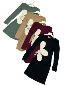 Abito costina fiore - abbigliamento - Stilosa