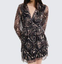 Carica l&#39;immagine nel visualizzatore di Gallery, Abito con balze abstract - abbigliamento - TWO-WAY

