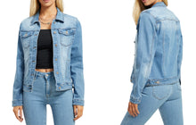Carica l&#39;immagine nel visualizzatore di Gallery, Giacca jeans curvy - abbigliamento - Stilosa
