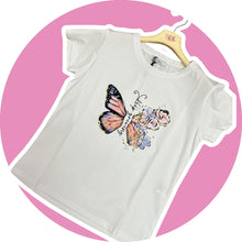Carica l&#39;immagine nel visualizzatore di Gallery, T-shirt farfalla fiorita - abbigliamento - Stilosa
