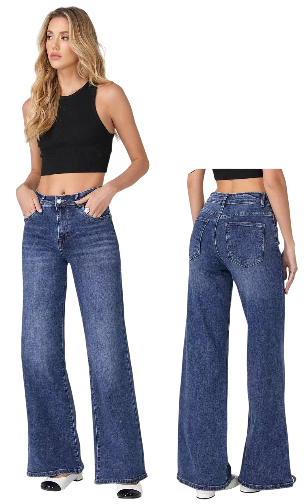 Jeans palazzo large 1454 - JEANS - Stilosa