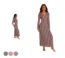 Carica l'immagine nel visualizzatore di Gallery, ABito zigzag traforato lungo - abbigliamento - Stilosa
