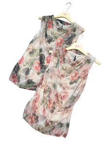 Canotta tulle e fiori smanicata - abbigliamento - Stilosa
