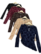 Carica l'immagine nel visualizzatore di Gallery, Maglia gircollo pizzo velata - abbigliamento - Stilosa
