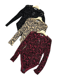 Body ricami velluto con lurex - abbigliamento - Stilosa