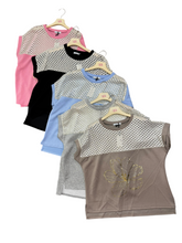 Carica l'immagine nel visualizzatore di Gallery, T-shirt fiore traforata - abbigliamento - Stilosa
