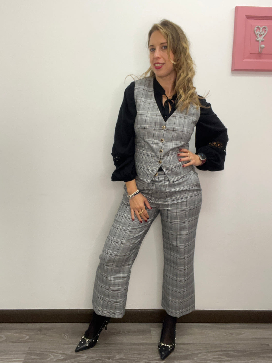 Pantalone cropped principe di galles - abbigliamento - Artigli