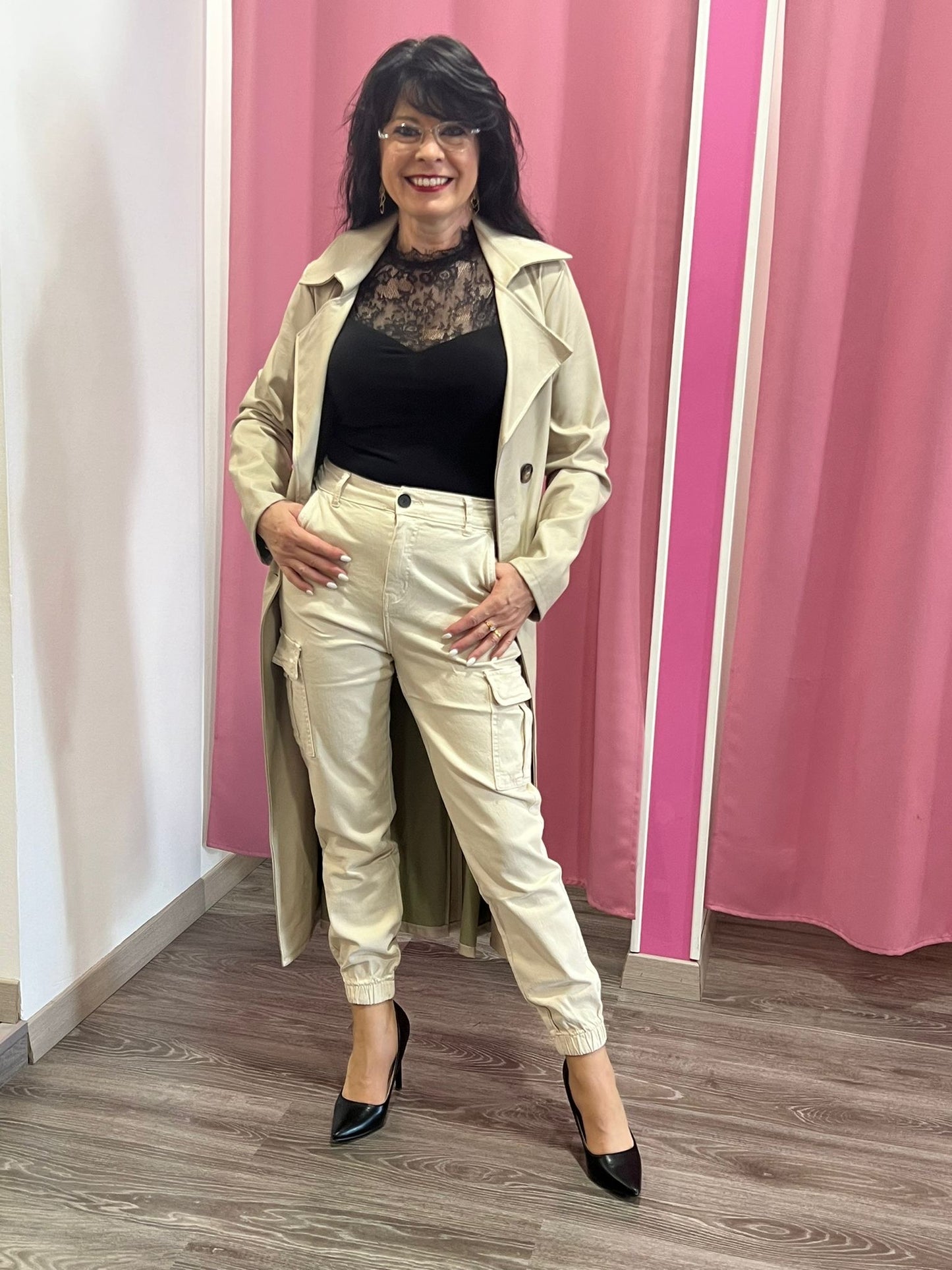 Trench lungo ecopelle cintura - abbigliamento - Stilosa