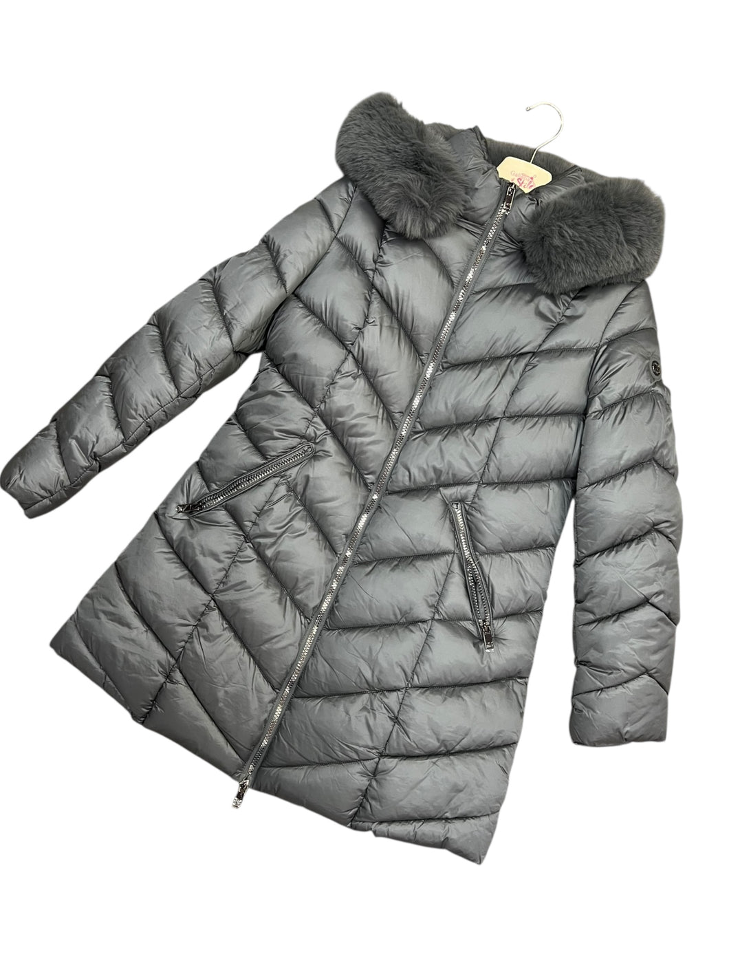 Piumino lungo rigato con cappuccio - abbigliamento - Artigli