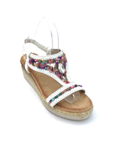 Carica l&#39;immagine nel visualizzatore di Gallery, Sandalo zeppa bassa multicolor - Scarpe - Stilosa
