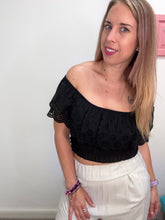 Carica l'immagine nel visualizzatore di Gallery, Top macramè con fascia - abbigliamento - Stilosa
