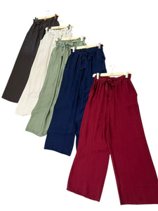 Panta palazzo cintura applicata - abbigliamento - Stilosa