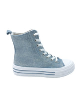 Carica l'immagine nel visualizzatore di Gallery, Sneakers alta denim con strass - Scarpe - Stilosa
