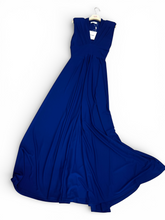 Carica l'immagine nel visualizzatore di Gallery, Abito scollo V jersey bluette - abbigliamento - Artigli
