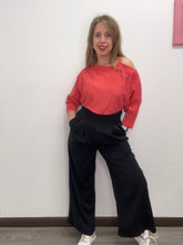 Carica l&#39;immagine nel visualizzatore di Gallery, Pantalone palazzo con pinces - abbigliamento - Artigli
