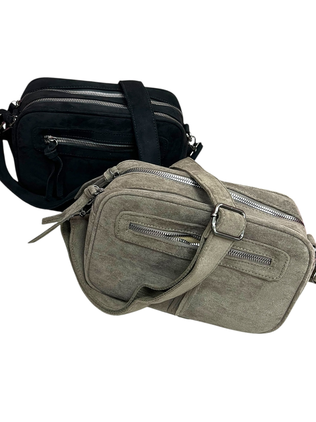 Tracolla in dainetto con zip - Borsa - Stilosa