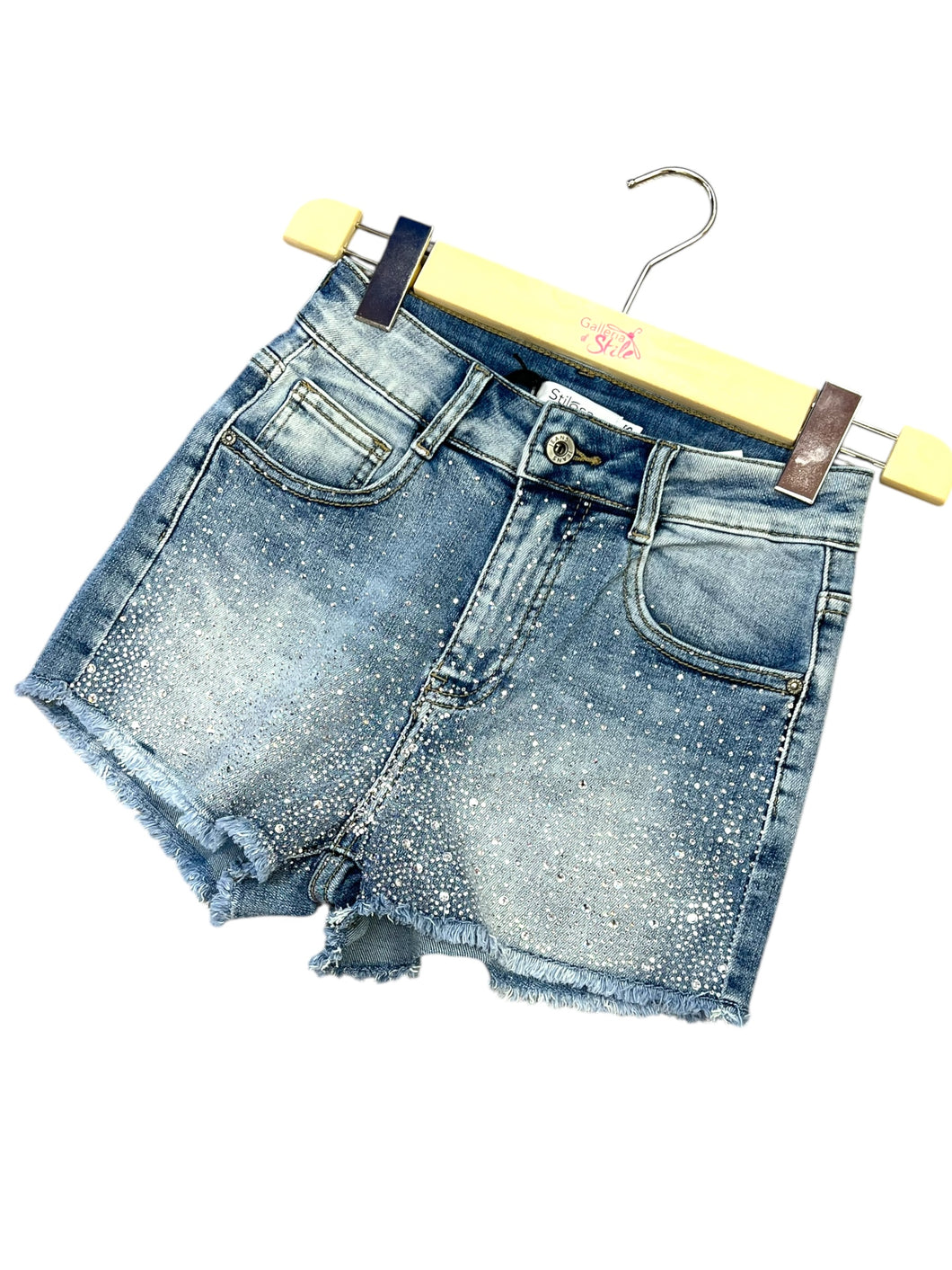 Short sfrangiati con strass - abbigliamento - Stilosa