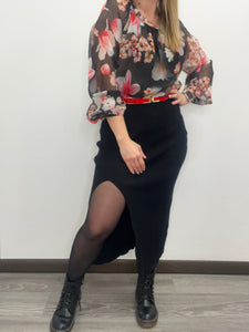 Gonna midi spacco - abbigliamento - Stilosa