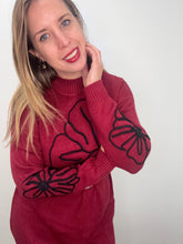 Carica l&#39;immagine nel visualizzatore di Gallery, Abito girocollo ricamo fiore - abbigliamento - Artigli
