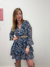 Carica l'immagine nel visualizzatore di Gallery, Abito con fiorellini e balza - abbigliamento - Stilosa
