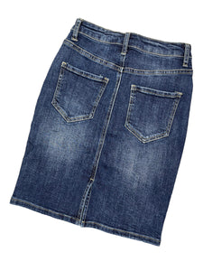 Gonna jeans spacco dietro - abbigliamento - Stilosa