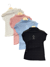 Carica l'immagine nel visualizzatore di Gallery, Maglia pizzo manica corta - abbigliamento - Stilosa
