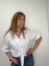 Carica l&#39;immagine nel visualizzatore di Gallery, Camicia lavorata con nodo - abbigliamento - Stilosa
