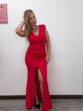 Carica l&#39;immagine nel visualizzatore di Gallery, Abito lungo jersey rosso - abbigliamento - Artigli
