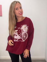 Carica l'immagine nel visualizzatore di Gallery, Maglia stampa bici e strass - abbigliamento - Stilosa
