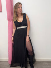Carica l'immagine nel visualizzatore di Gallery, Abito lungo tulle con cintura strass - abbigliamento - Stilosa
