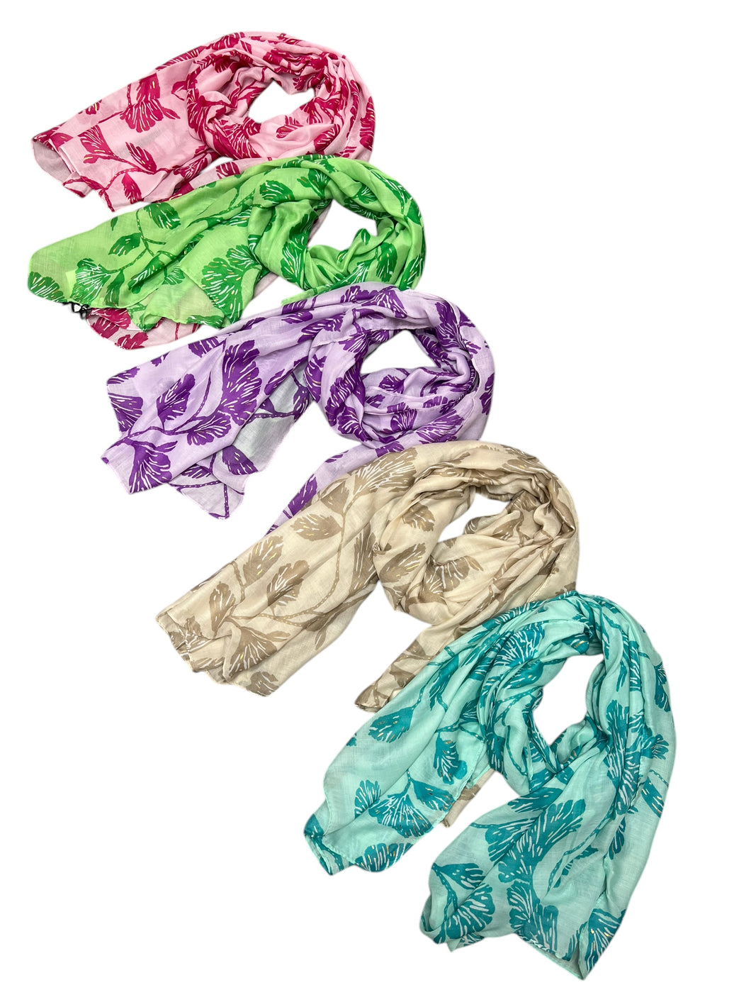 Foulard foglie oro dettagli - foulard - Stilosa