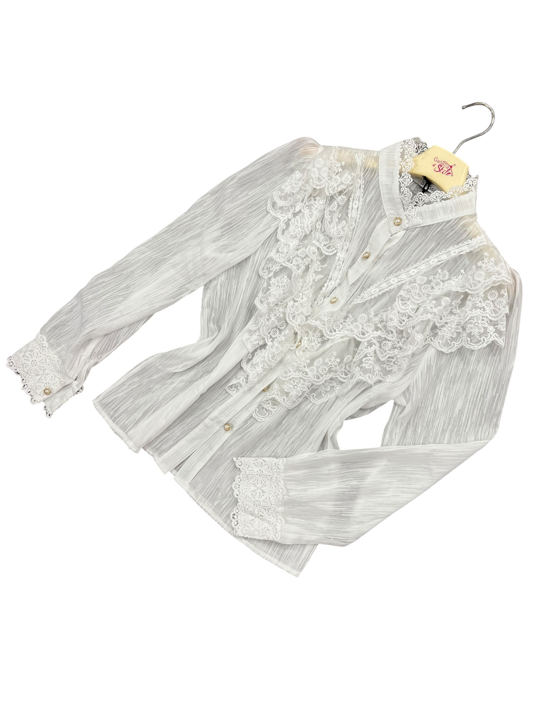 Camicia rouge di pizzo - abbigliamento - Stilosa