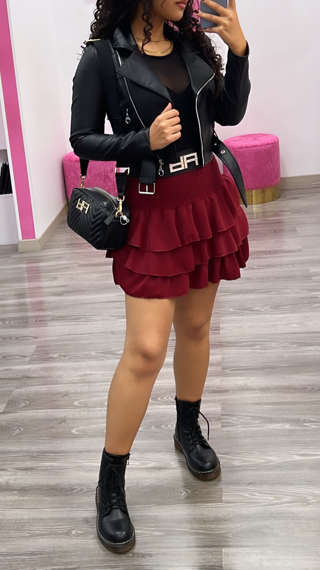 Gonna balze tinta unita - abbigliamento - Stilosa