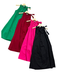 Abito cotone fiocco smanicato - abbigliamento - Stilosa