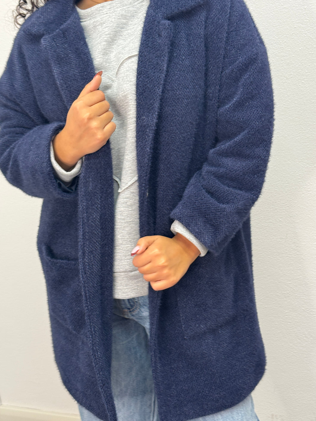 Cappotto pelosetto con collo - abbigliamento - Stilosa