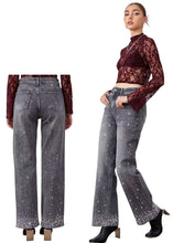 Carica l&#39;immagine nel visualizzatore di Gallery, Jeans palazzo cascata strass 1113 - JEANS - Stilosa
