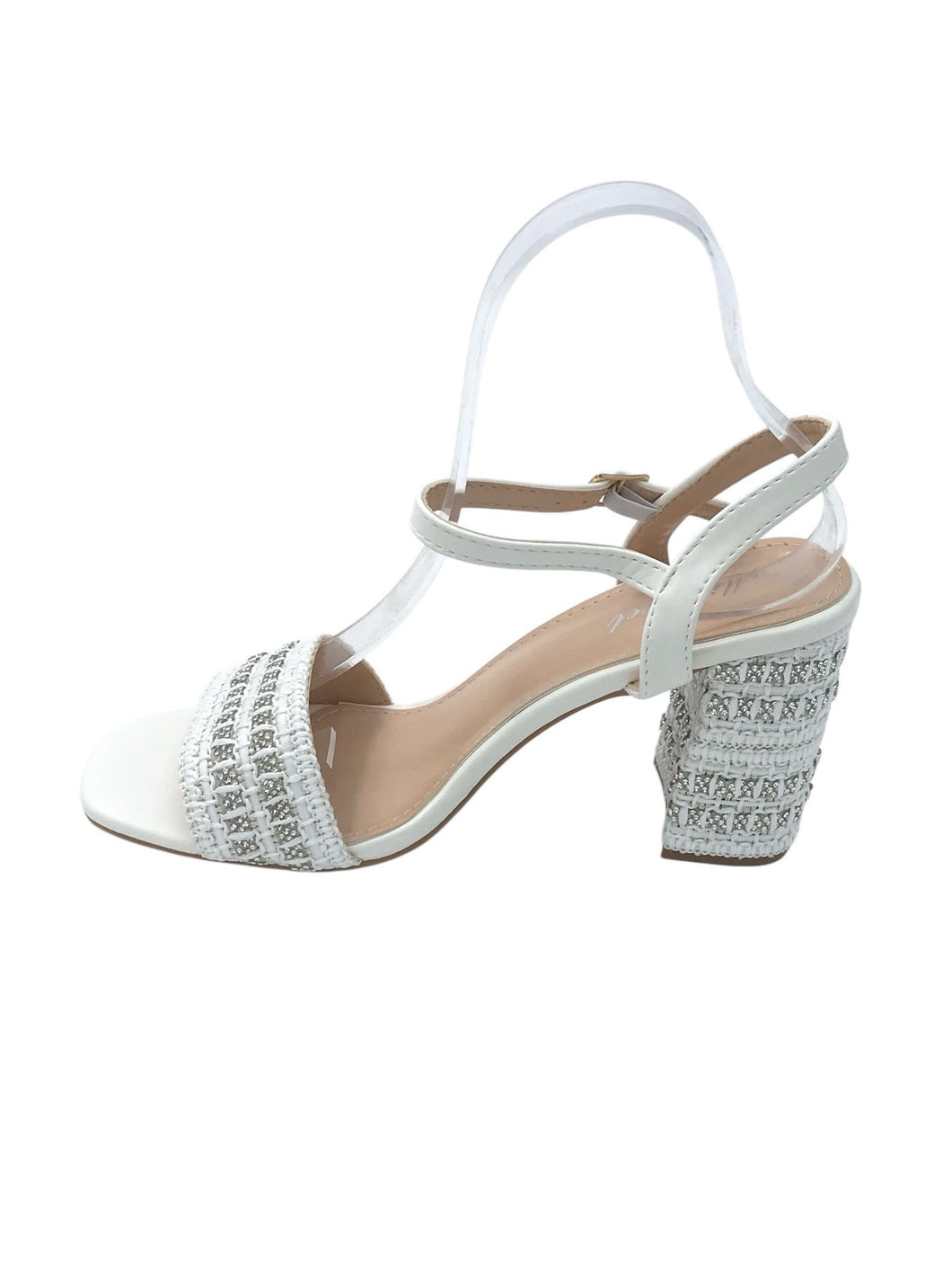 Sandalo ricamato bianco - Scarpe - Stilosa