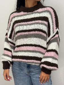 Maglia teddy rigata - abbigliamento - Stilosa