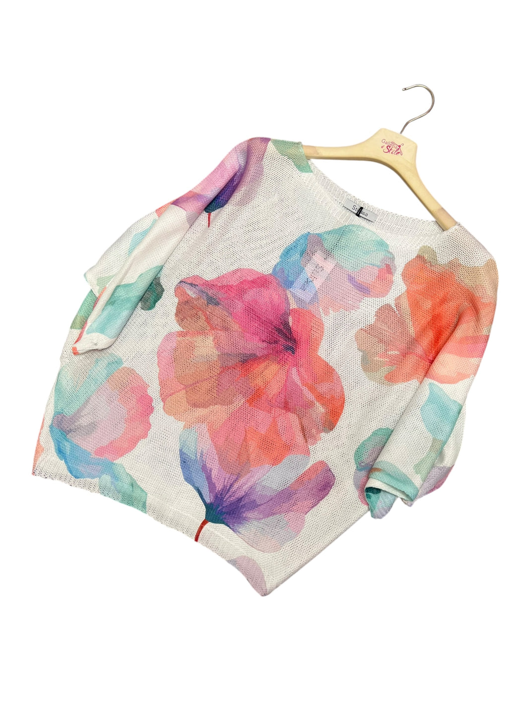 Maglia stampa forata fiori - abbigliamento - Stilosa