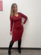 Carica l&#39;immagine nel visualizzatore di Gallery, ABito scollo a V coste - abbigliamento - Stilosa
