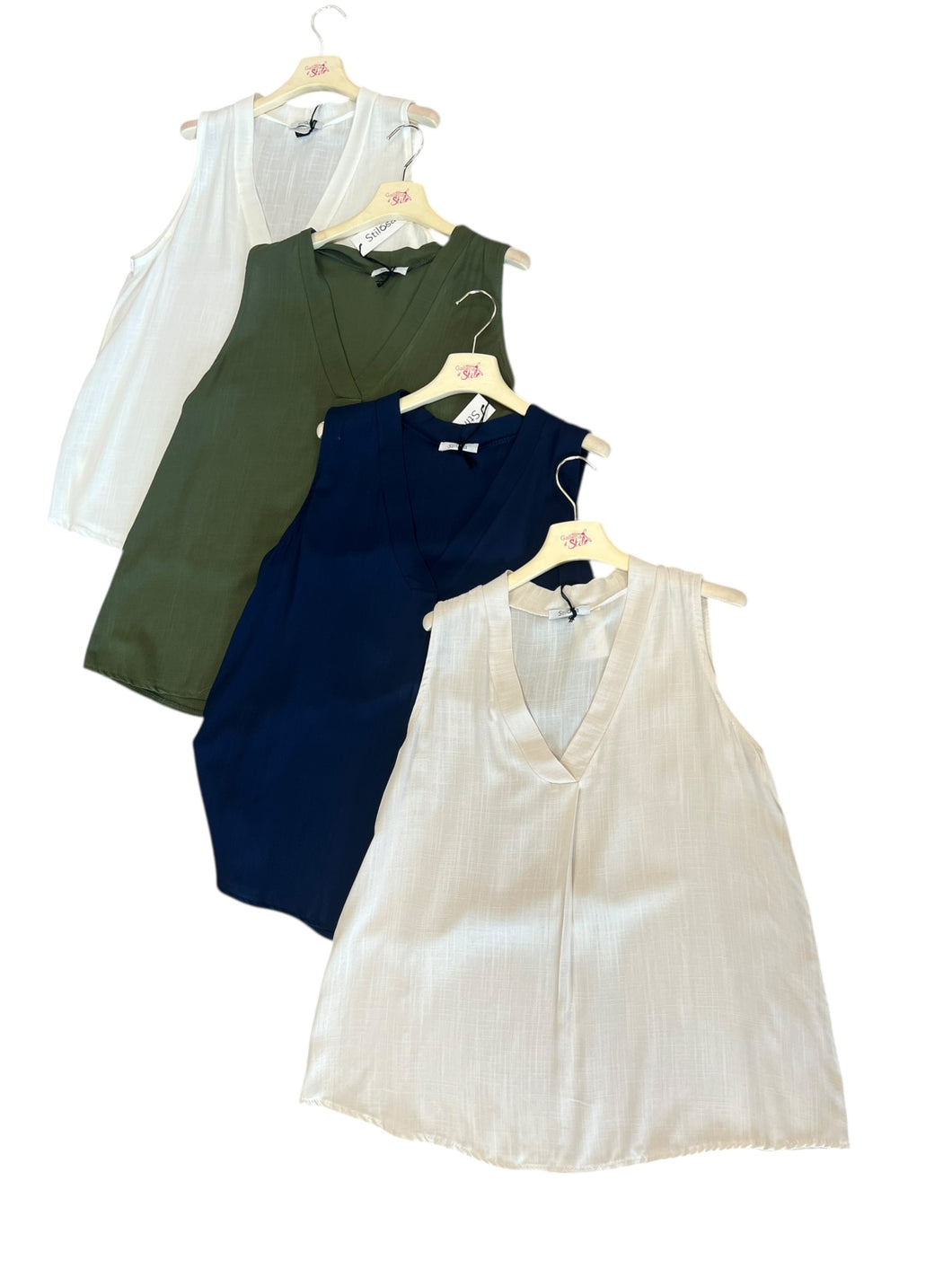 Canotta liscia scollo a V - abbigliamento - Stilosa