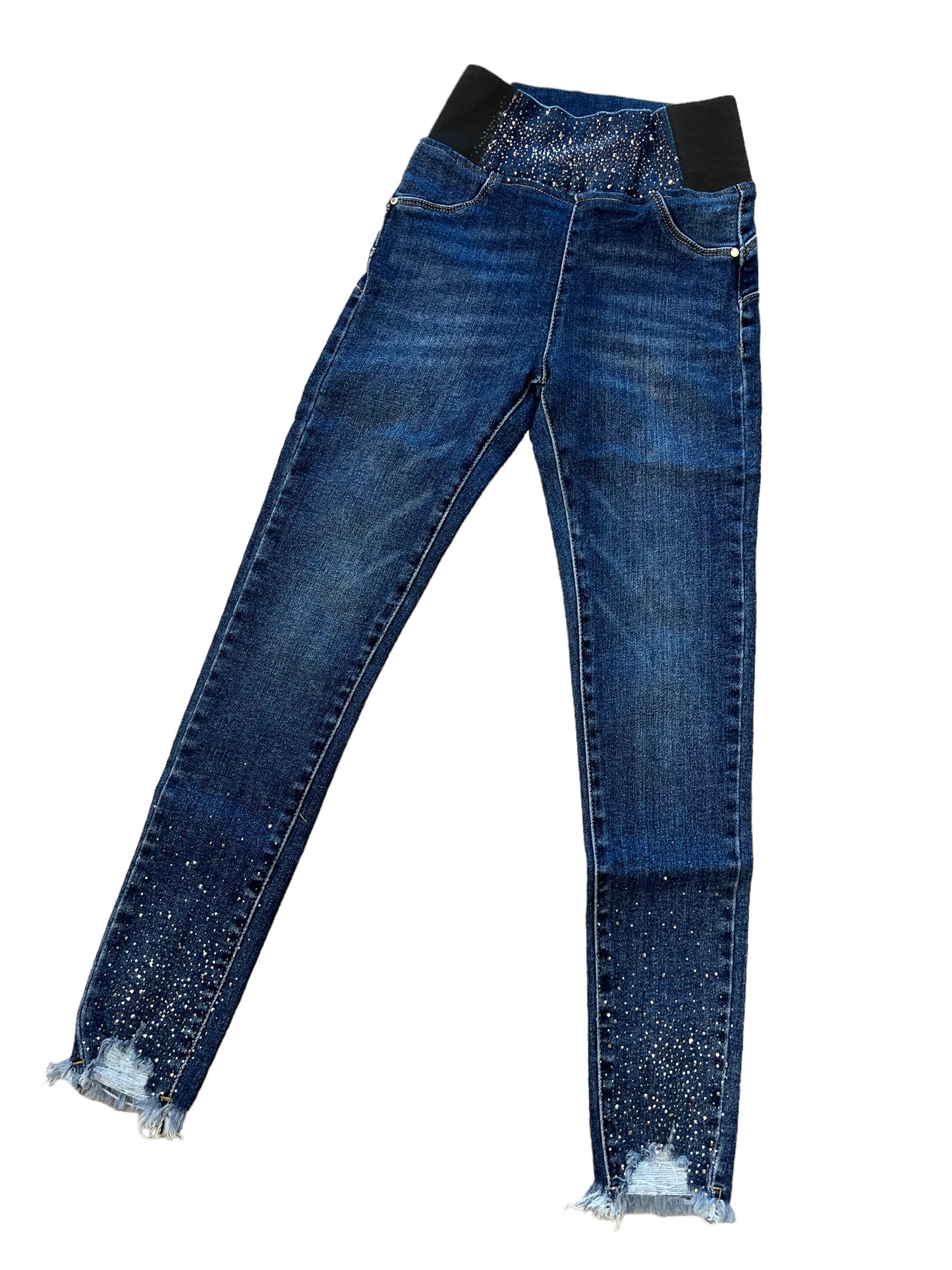 Jeans fascia elastica con strass - abbigliamento - Stilosa