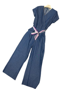 Tuta denim con cintura fantasia - abbigliamento - Artigli