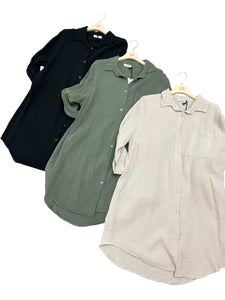 Maxicamicia tessuto lavorato - abbigliamento - Stilosa