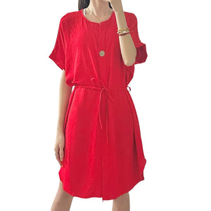 Abito con laccetto e bottone - abbigliamento - Stilosa