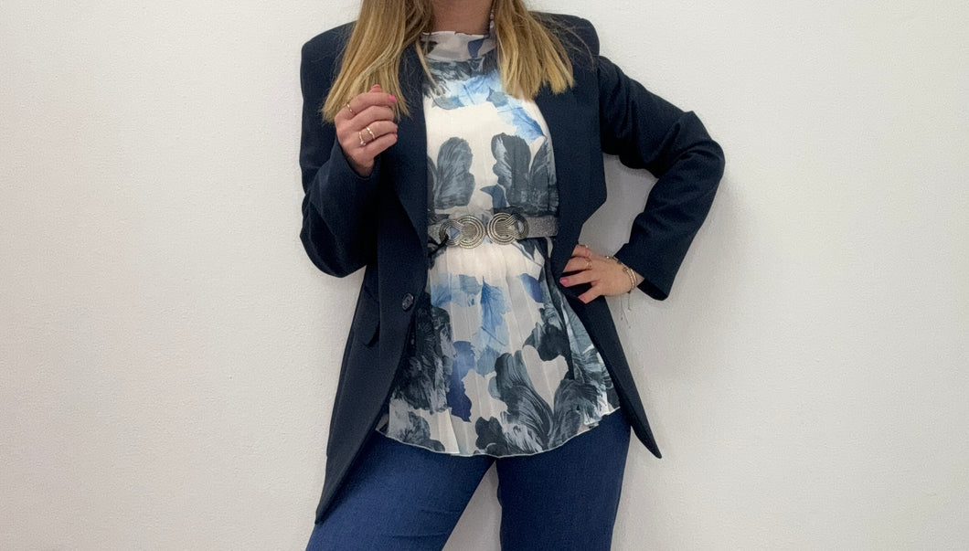 Giacca collo sciallato blu -  - Artigli