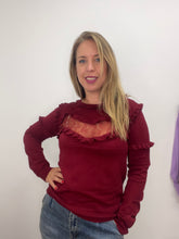Carica l&#39;immagine nel visualizzatore di Gallery, Maglia girocollo con pizzo - abbigliamento - Artigli
