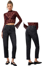 Carica l&#39;immagine nel visualizzatore di Gallery, Jeans MOM strass 767 - JEANS - Stilosa
